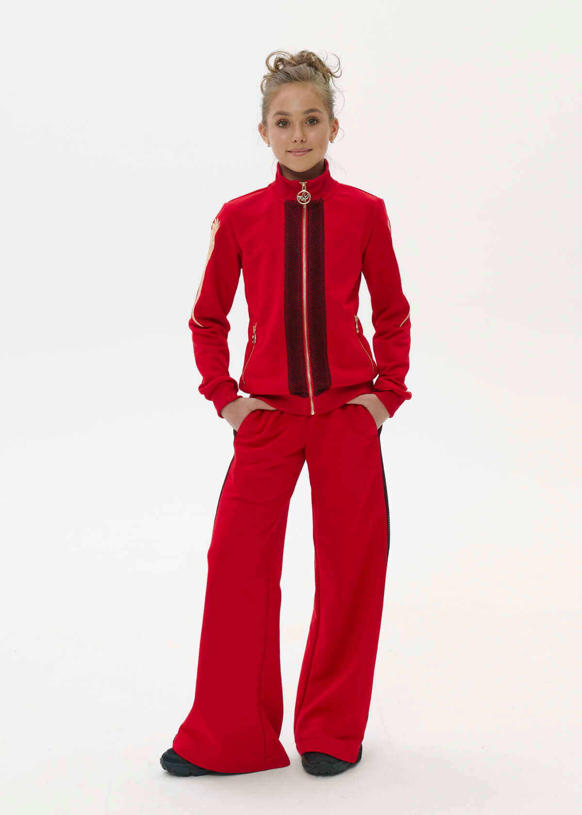 TRACKSUIT Red with black mesh - 0484